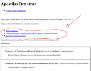 apostilas detran PDF